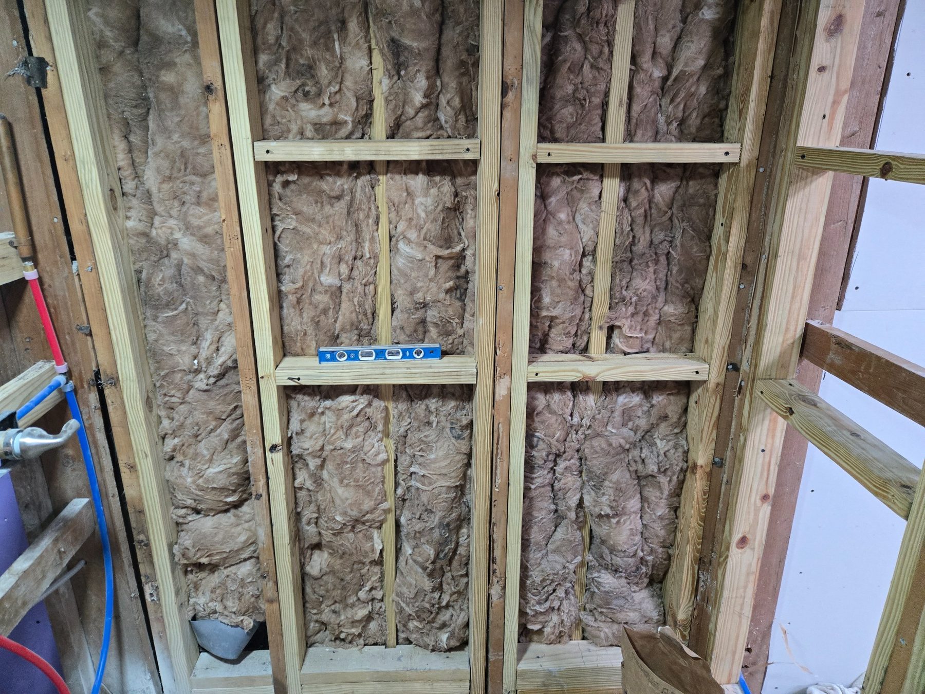 Wall framing and insulation