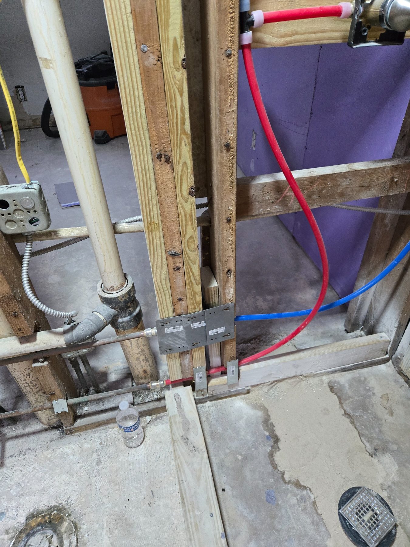 Plumbing rough in lines
